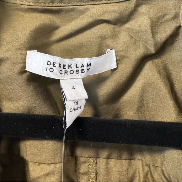 Derek Lam 10 Crosby Beverly Shirtdress Fatigue Green Sz 4 - Picture 8 of 11